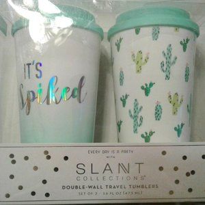 IT'S SPIKED" DOUBLE-WALL TRAVEL TUMBLERS